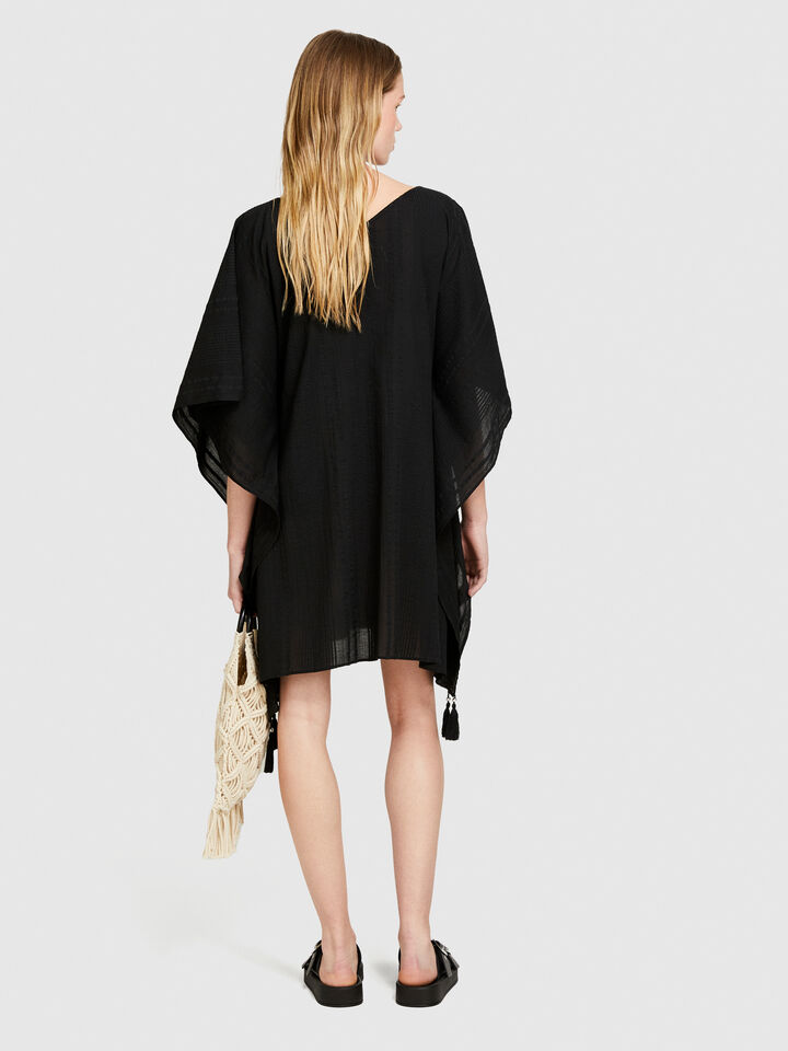 Kaftan with curl - null - Black | Sisley image number 3